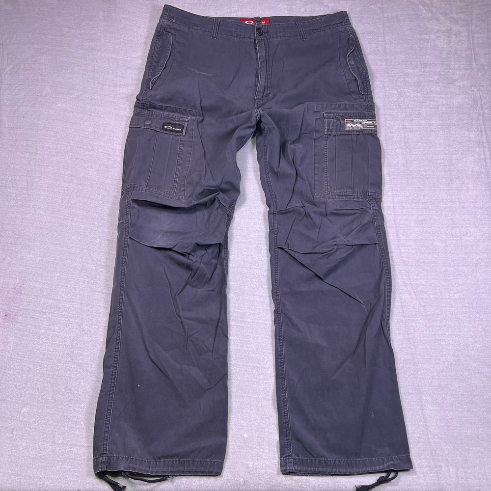 Vintage Oakley  Y2K Tactical Field Gear Mid Rise Cargo Pants Mens 38x34 Black